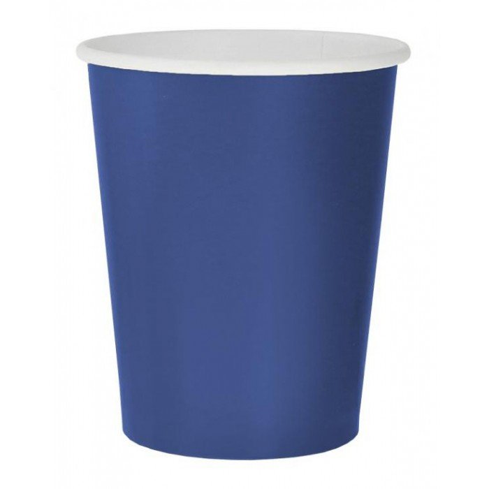 Solid Blue, Kék papír pohár 14 db-os 270 ml