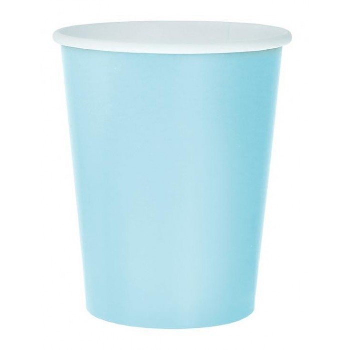 Solid Light Blue, Kék papír pohár 14 db-os 270 ml