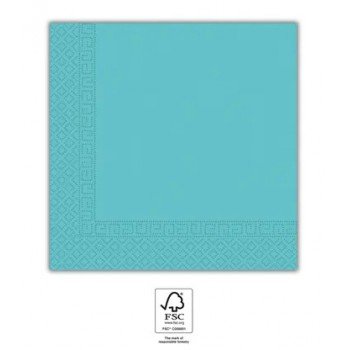 Light Blue Unicolour, Kék szalvéta 20 db-os 33x33 cm FSC