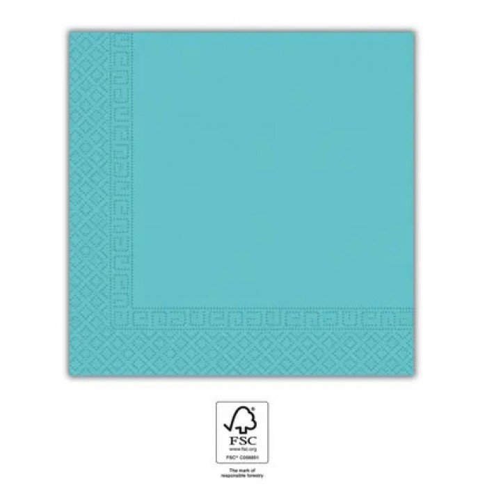 Light Blue Unicolour, Kék szalvéta 20 db-os 33x33 cm FSC