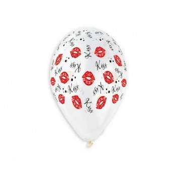 Kiss, Csók léggömb, lufi 5 db-os 13 inch (33cm) Kiss, Csók léggömb, lufi 5 db-os 13 inch (33cm)