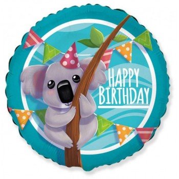 Happy Birthday Koala fólia lufi 46 cm (WP) Happy Birthday Koala fólia lufi 46 cm (WP)