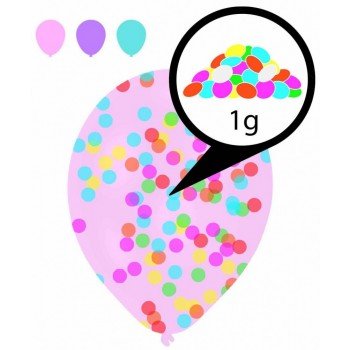 Konfettivel töltött léggömb, lufi 6 db-os 11 inch (27,5 cm) Konfettivel töltött léggömb, lufi 6 db-os 11 inch (27,5 cm)