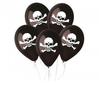 Skull, Koponya léggömb, lufi 5 db-os 12 inch (30 cm) Skull, Koponya léggömb, lufi 5 db-os 12 inch (30 cm)