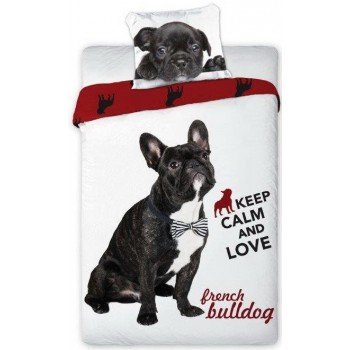 Kutyás Bulldog ágyneműhuzat 140×200cm, 70×90 cm Kutyás Bulldog ágyneműhuzat 140×200cm, 70×90 cm