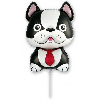Bulldog Black, Kutyás fólia lufi 36 cm (WP) Bulldog Black, Kutyás fólia lufi 36 cm (WP)