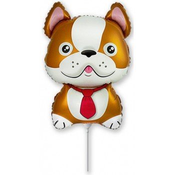 Bulldog Brown, Kutyás fólia lufi 36 cm (WP) Bulldog Brown, Kutyás fólia lufi 36 cm (WP)