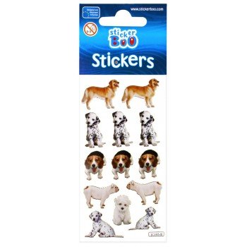 Kutyás matrica ezüst díszítéssel Kutyás matrica ezüst díszítéssel