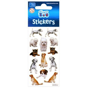 Kutyás matrica ezüst díszítéssel Kutyás matrica ezüst díszítéssel