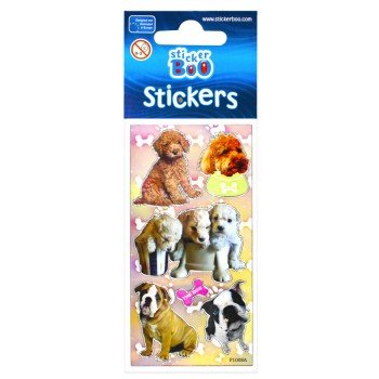 Kutyás matrica ezüst díszítéssel Kutyás matrica ezüst díszítéssel