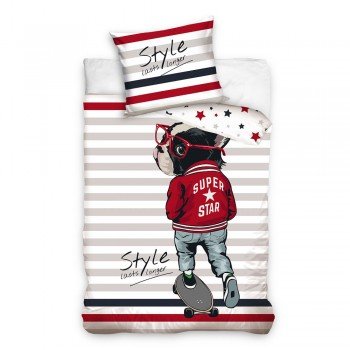 Kutyás Super Star ágyneműhuzat 140×200cm, 70×90 cm Kutyás Super Star ágyneműhuzat 140×200cm, 70×90 cm