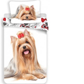 Yorkshire terrier, Yorki kutyás ágyneműhuzat 140×200cm, 70×90 cm Yorkshire terrier, Yorki kutyás ágyneműhuzat 140×200cm, 70×90 cm