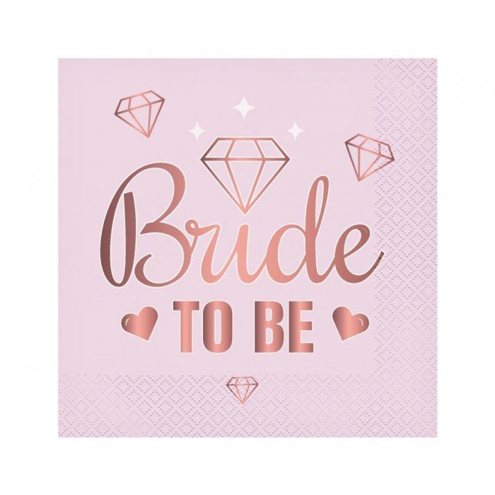 Bride To Be Pink szalvéta 20 db-os 33x33 cm