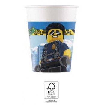 Lego City papír pohár 8 db-os 200 ml FSC Lego City papír pohár 8 db-os 200 ml FSC