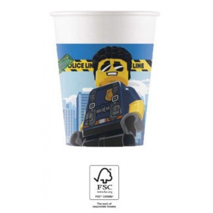 Lego City papír pohár 8 db-os 200 ml FSC