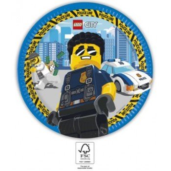 Lego City papírtányér 8 db-os 23 cm FSC Lego City papírtányér 8 db-os 23 cm FSC