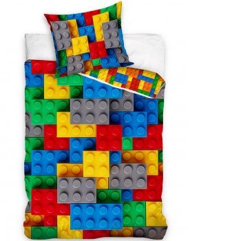 Bricks, Lego mintázatú ágyneműhuzat 140×200cm, 70×90 cm Bricks, Lego mintázatú ágyneműhuzat 140×200cm, 70×90 cm
