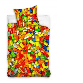 Bricks, Lego mintázatú ágyneműhuzat 140×200cm, 70x90 cm Bricks, Lego mintázatú ágyneműhuzat 140×200cm, 70x90 cm