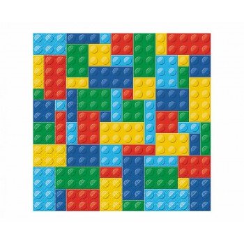 Colorful Bricks, Lego mintázatú szalvéta 20 db-os 33x33 cm Colorful Bricks, Lego mintázatú szalvéta 20 db-os 33x33 cm