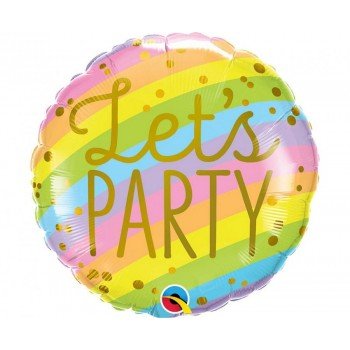 Let's Party Stripes fólia lufi 46 cm Let's Party Stripes fólia lufi 46 cm