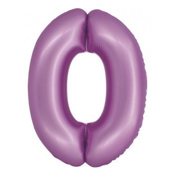 Lavender Matt, Levendula 0-ás szám fólia lufi 76 cm Lavender Matt, Levendula 0-ás szám fólia lufi 76 cm