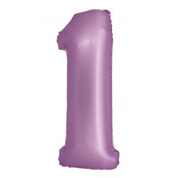 Lavender Matt, Levendula 1-es szám fólia lufi 76 cm Lavender Matt, Levendula 1-es szám fólia lufi 76 cm