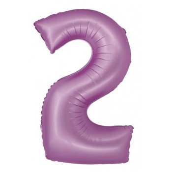 Lavender Matt, Levendula 2-es szám fólia lufi 76 cm Lavender Matt, Levendula 2-es szám fólia lufi 76 cm