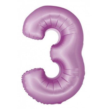 Lavender Matt, Levendula 3-as szám fólia lufi 76 cm Lavender Matt, Levendula 3-as szám fólia lufi 76 cm