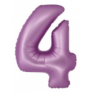 Lavender Matt, Levendula 4-es szám fólia lufi 76 cm Lavender Matt, Levendula 4-es szám fólia lufi 76 cm