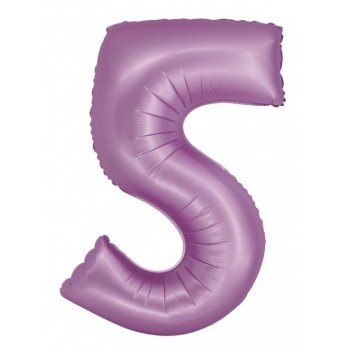 Lavender Matt, Levendula 5-ös szám fólia lufi 76 cm Lavender Matt, Levendula 5-ös szám fólia lufi 76 cm