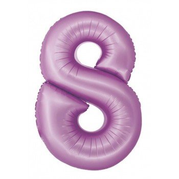 Lavender Matt, Levendula 8-as szám fólia lufi 76 cm Lavender Matt, Levendula 8-as szám fólia lufi 76 cm