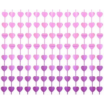 Lila szív B&C Mat Hearts függöny 2 m Lila szív B&C Mat Hearts függöny 2 m