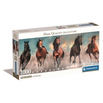 Lovas Brown Horses 1000 db-os panorama puzzle Clementoni Lovas Brown Horses 1000 db-os panorama puzzle Clementoni