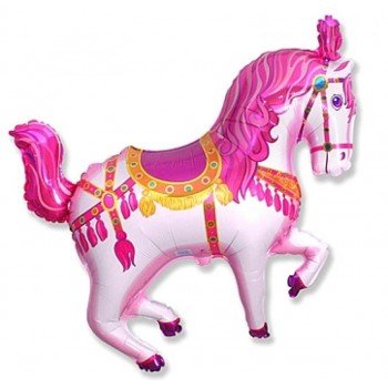 Circus Horse Pink, Lovas fólia lufi 36 cm (WP) Circus Horse Pink, Lovas fólia lufi 36 cm (WP)