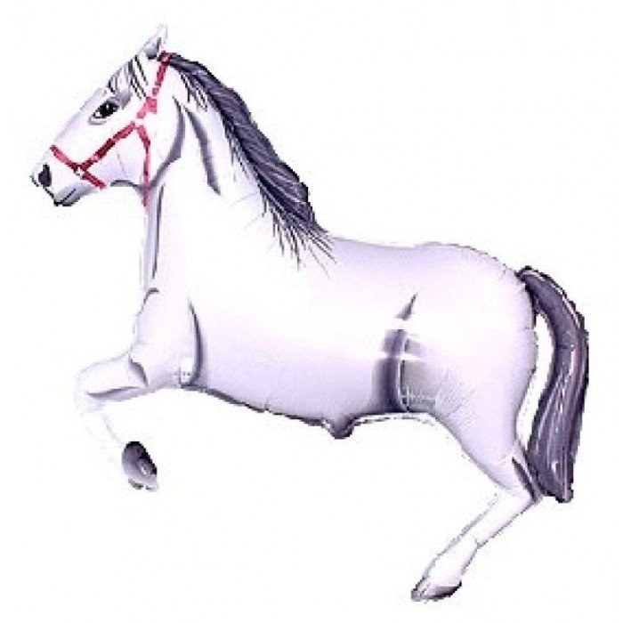 Galloping Horses White, Lovas fólia lufi 61 cm (WP)