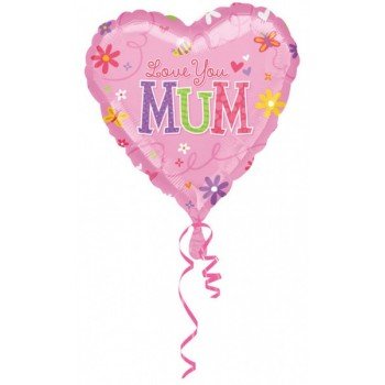 Love you Mom, Szeretlek anya Fólia lufi 43 cm Love you Mom, Szeretlek anya Fólia lufi 43 cm