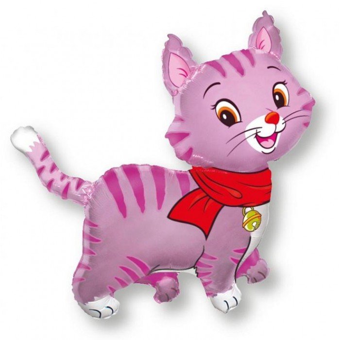 Lovely Pink Kitty, Cica fólia lufi 61 cm (WP)