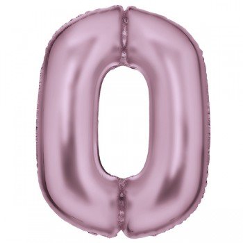 Lustre Pastel Pink, Rózsaszín 0-ás szám fólia lufi 86 cm Lustre Pastel Pink, Rózsaszín 0-ás szám fólia lufi 86 cm