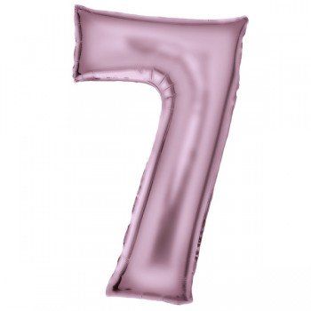 Lustre Pastel Pink, Rózsaszín 7-es szám fólia lufi 86 cm Lustre Pastel Pink, Rózsaszín 7-es szám fólia lufi 86 cm