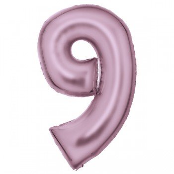 Lustre Pastel Pink, Rózsaszín 9-es szám fólia lufi 86 cm Lustre Pastel Pink, Rózsaszín 9-es szám fólia lufi 86 cm