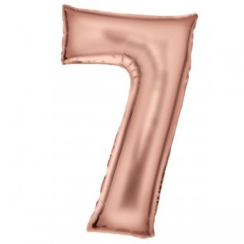 Lustre Rose Gold 7-es szám fólia lufi 86 cm Lustre Rose Gold 7-es szám fólia lufi 86 cm