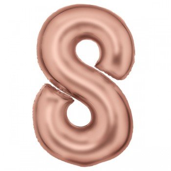 Lustre Rose Gold 8-as szám fólia lufi 86 cm Lustre Rose Gold 8-as szám fólia lufi 86 cm