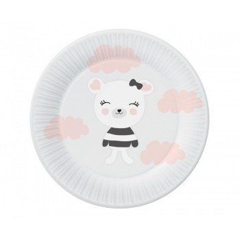 Lovely Friends, Macis papírtányér 6 db-os 18 cm Lovely Friends, Macis papírtányér 6 db-os 18 cm