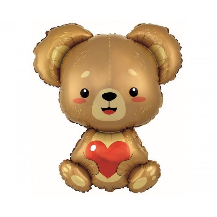 Macis Teddy with Heart fólia lufi 85 cm (WP)