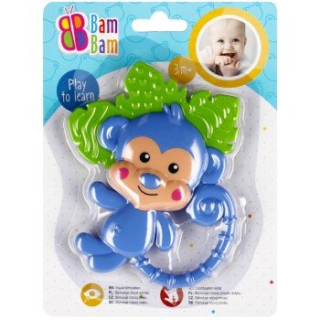 Majom baba rágóka + csörgő Majom baba rágóka + csörgő