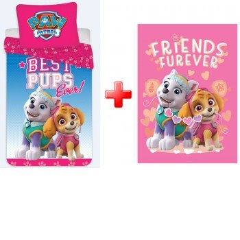 Mancs Őrjárat Friends Furever gyerek ágyneműhuzat és polár takaró szett Mancs Őrjárat Friends Furever gyerek ágyneműhuzat és polár takaró szett