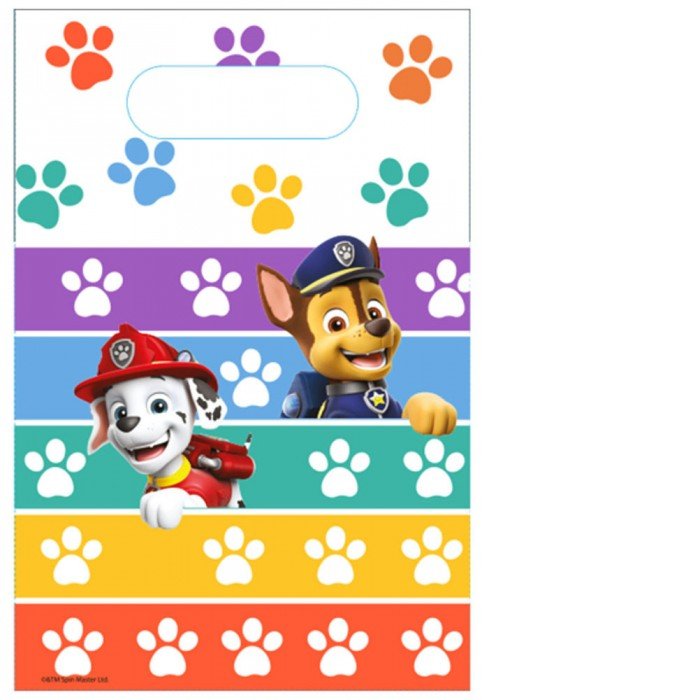 Mancs Őrjárat Color Paws ajándéktasak 8 db-os Mancs Őrjárat Color Paws ajándéktasak 8 db-os