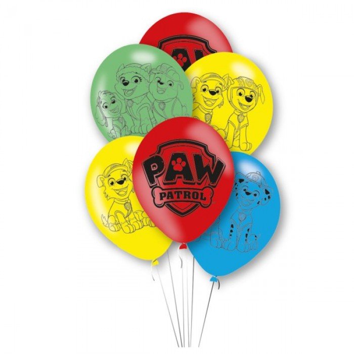 Mancs Őrjárat Color Paws léggömb, lufi 6 db-os 11 inch (27,5 cm) Mancs Őrjárat Color Paws léggömb, lufi 6 db-os 11 inch (27,5 cm)