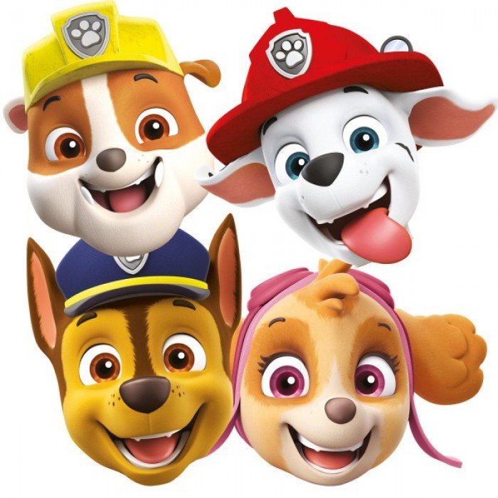 Mancs Őrjárat Color Paws maszk, álarc 8 db-os Mancs Őrjárat Color Paws maszk, álarc 8 db-os