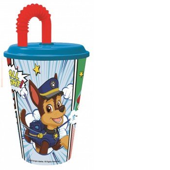 Mancs Őrjárat szívószálas pohár, műanyag 430 ml Mancs Őrjárat szívószálas pohár, műanyag 430 ml